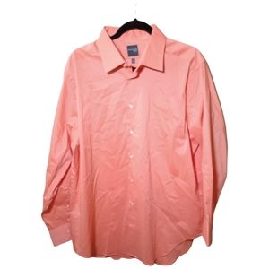Madison Men's Casual Button Down Shirt - Coral